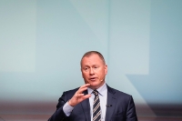 Oljefondet økte sine verdier med over 3300 milliarder kroner i fjor. Her er oljefondets sjef Nicolai Tangen.