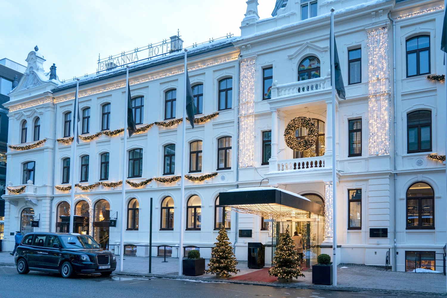 Inngangspartiet til Britannia Hotell i Trondheim.
