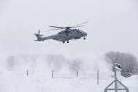 Et NH90 i fregattversjon på Kjeller i 2018.