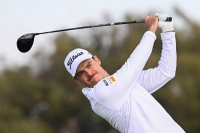 Kris Ventura i aksjon på Torrey Pines-banen i helgens PGA-turnering.