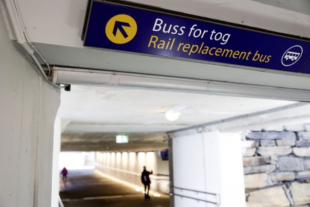 Buss for tog på deler av Bergensbanen i påsken
