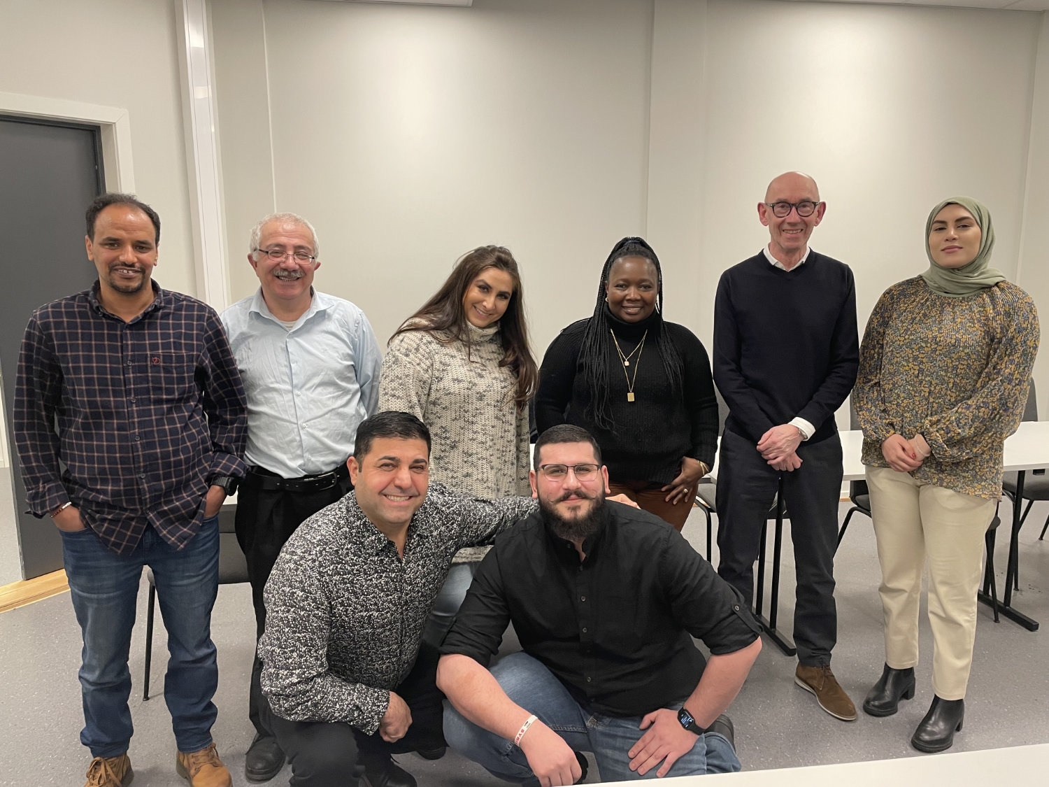 Integreringsutvalget i Ringerike: (Bak fra venstre) Kiros Woldeab Teklehaimanot, Ghafour Azari, Diana Mandt, Michelle Abamake Strømmen, Helge Grundstad (leder), Seham N. M. Srour.(Foran fra venstre) Parviz Salimi og Mohammed Kheir Alshaleh. Ikke tilstede: Line Fretheim Saupstad (nestleder)