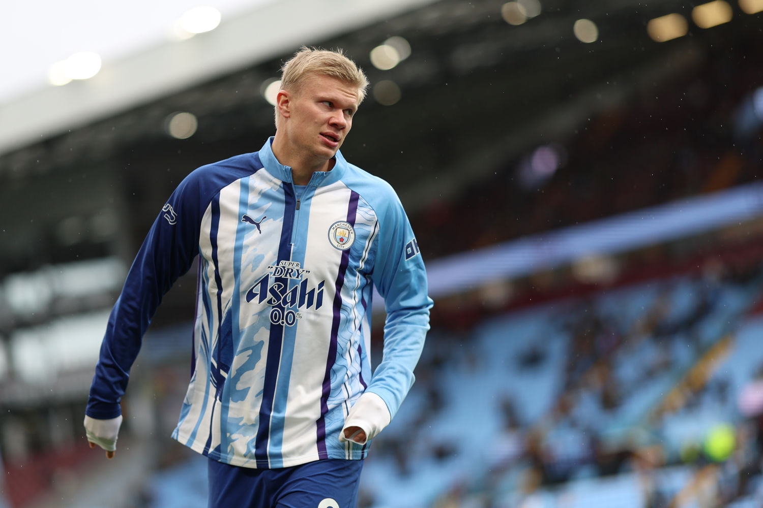 Erling Braut Haaland fikk ikke svare om City-skandalen.