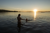 Også Trondheim har hatt uvanlig høye badetemperaturer denne sommeren.